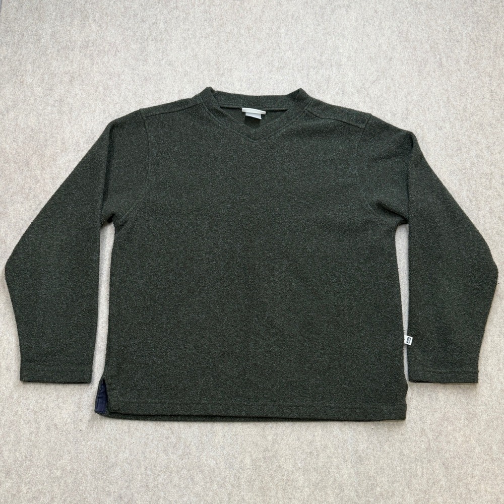 REI Fleece Pullover Mens S Green Long Slv Vtg Gorpcore Hiking 70s 80s Made USA